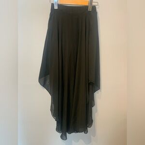 Material Girl Black Flowy Asymmetrical Skirt